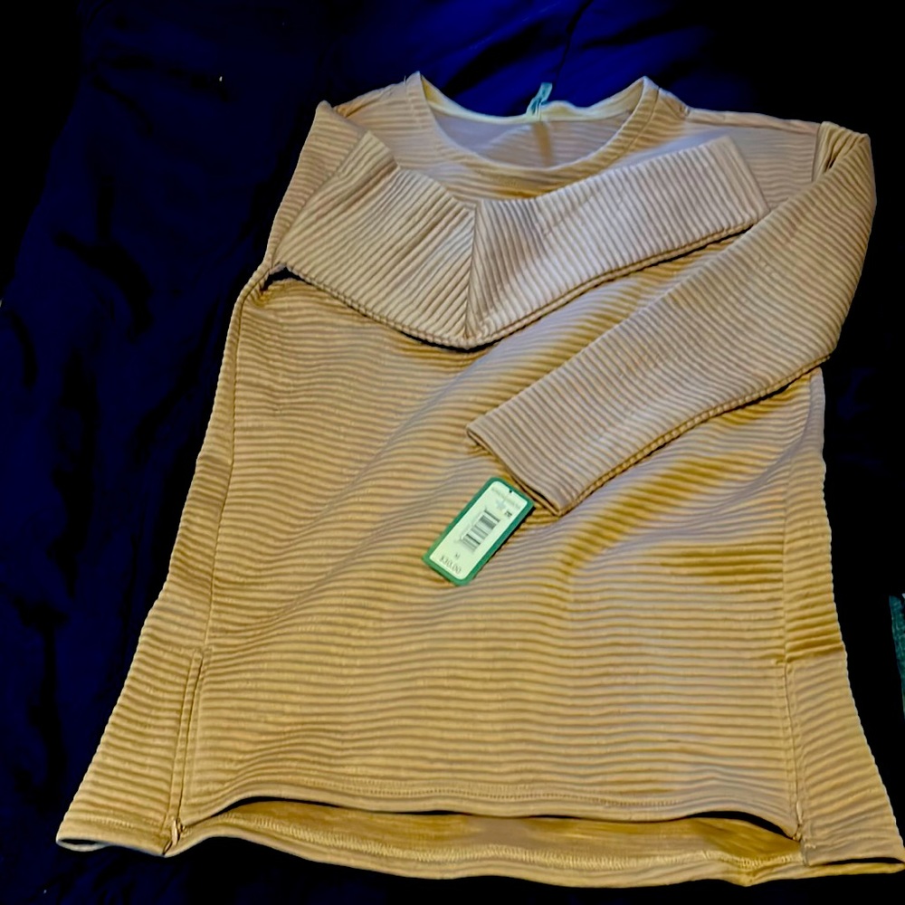 Tan-ish activewear pullover long sleeve